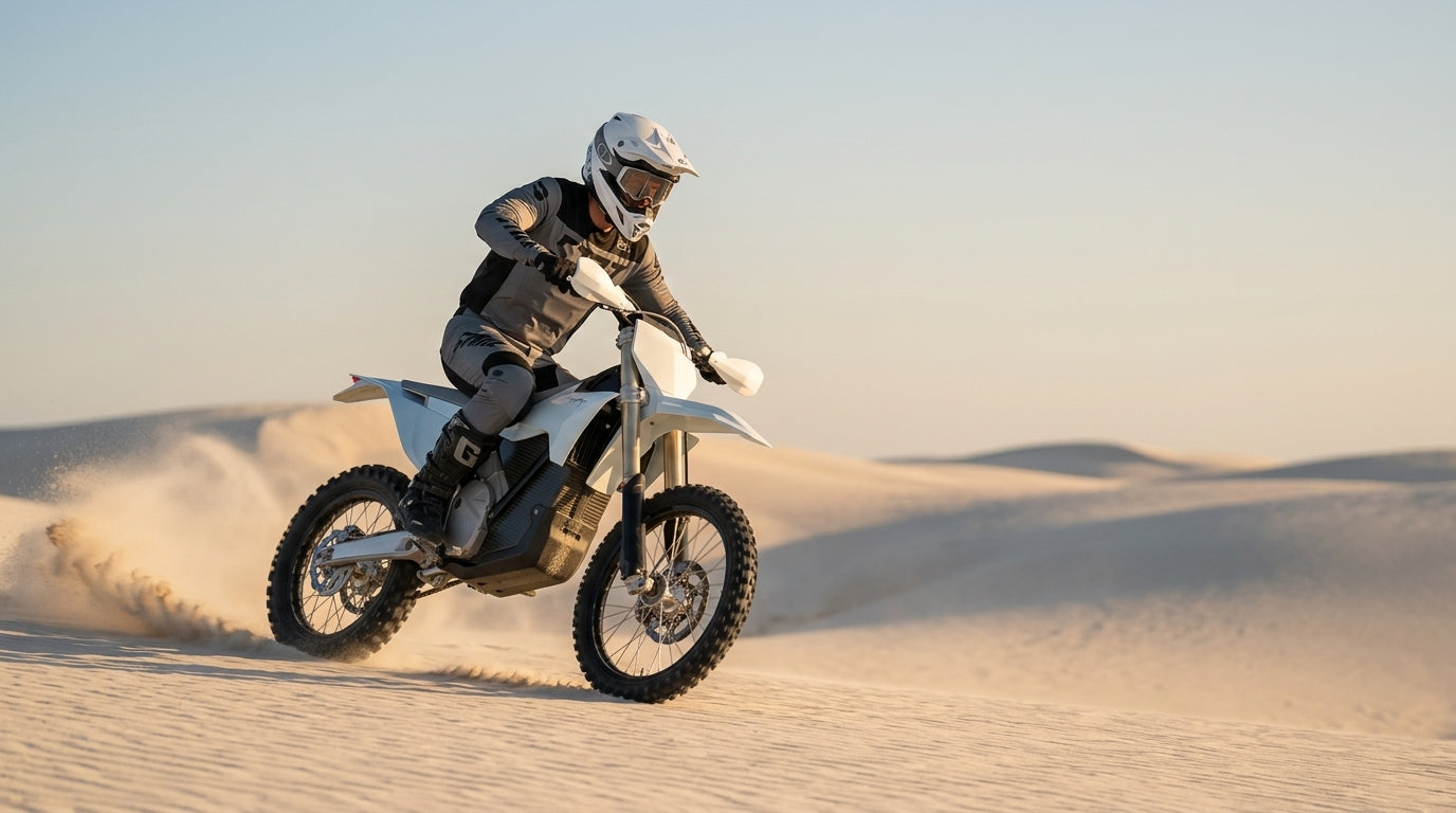 Stark Future off-road riding scene